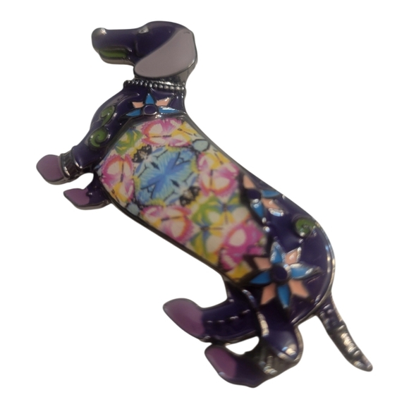 Whimsical Dachshund Brooch - Picture 3 of 8